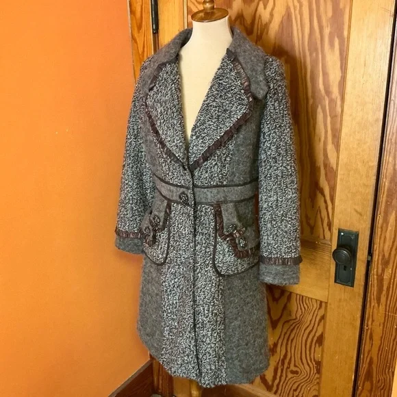 Vintage Y2K shabby chic boho sweater coat - Picture 6 of 11